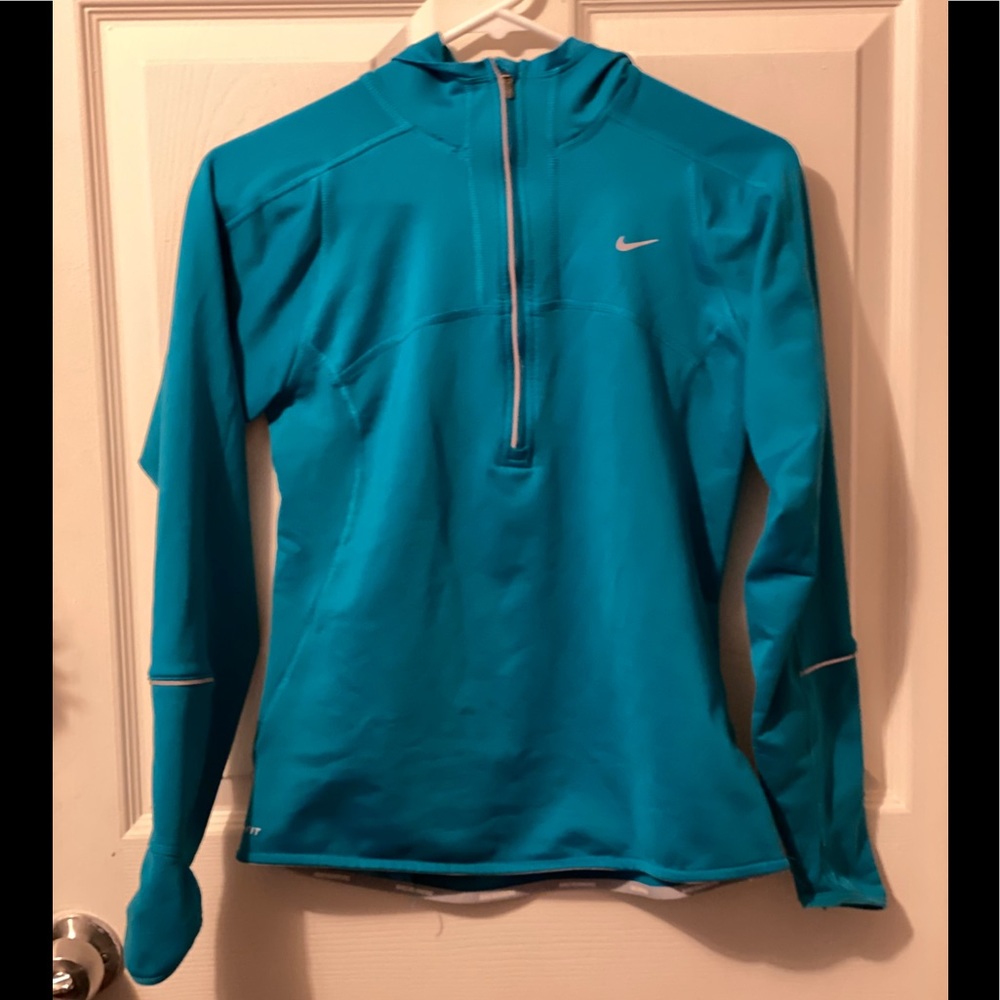 Nike Women's Blue Half-Zip Sweater